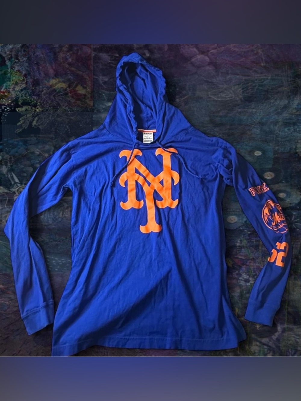 Victoria's Secret PINK New York Mets blue hoodie/ long sleeve top